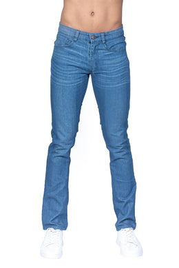Men's Jeans - Mid Blue Wash with Whiskers