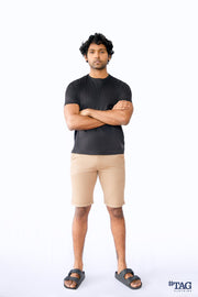 Chino Shorts With Rolled -Up-Hem - Boutique Beige