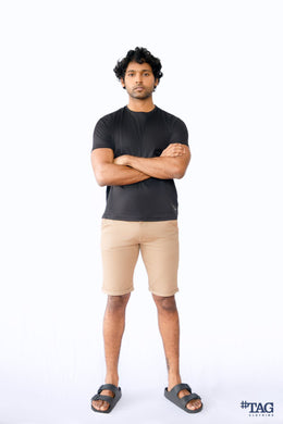 Chino Shorts With Rolled -Up-Hem - Boutique Beige