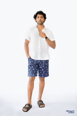 Men's printed Short- Navy